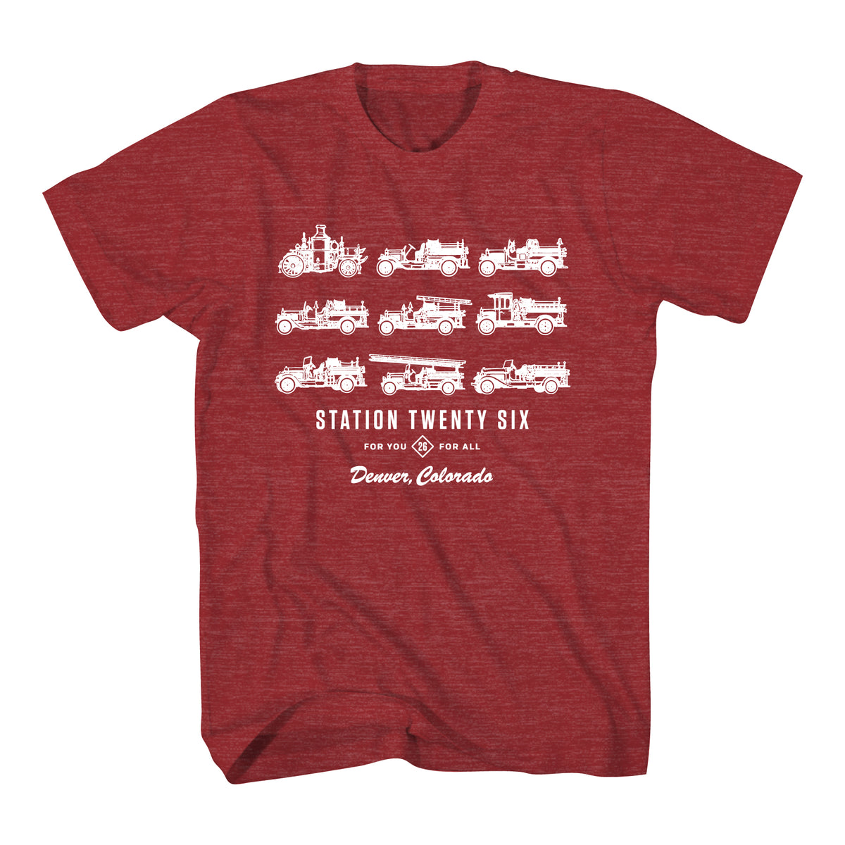 S26 Fire Trucks Tee - Red